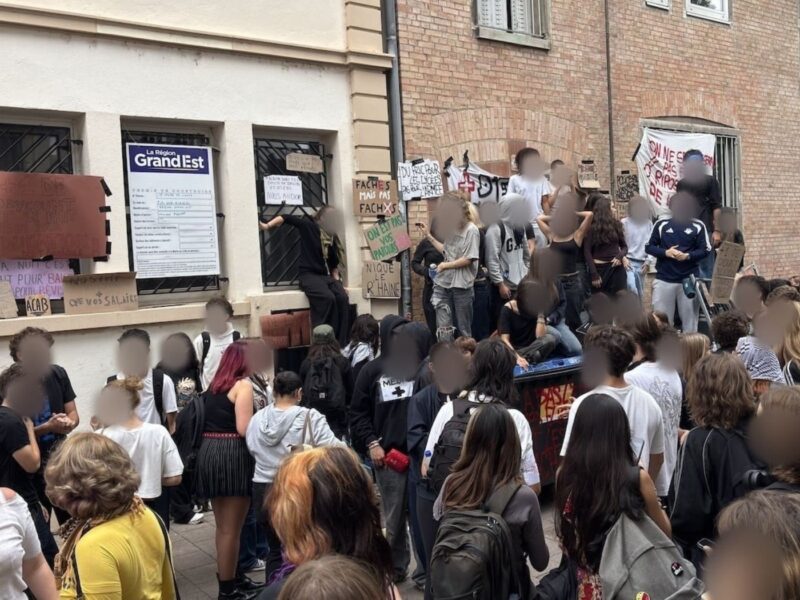 lycée manifestation pontonniers