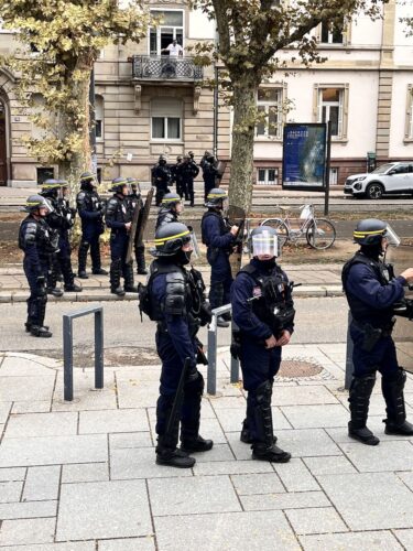 manif lycée université police crs