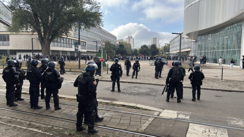 manif lycée université police crs