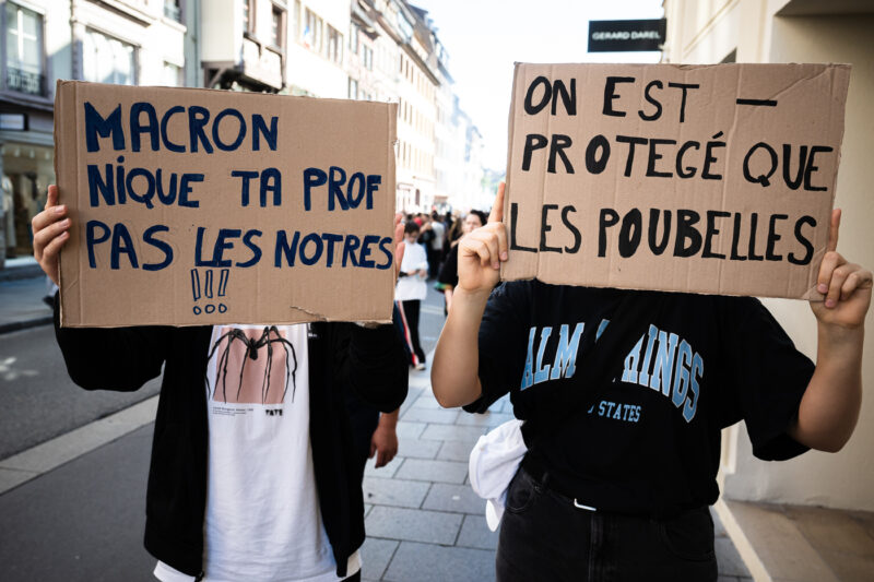 manifestation jeunesse mouvement social lycéen