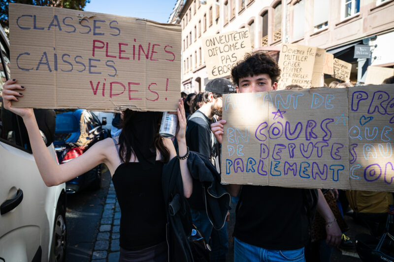manifestation jeunesse mouvement social lycéen