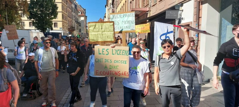 manifestation 6 octobre mouvements lycéens FCPE