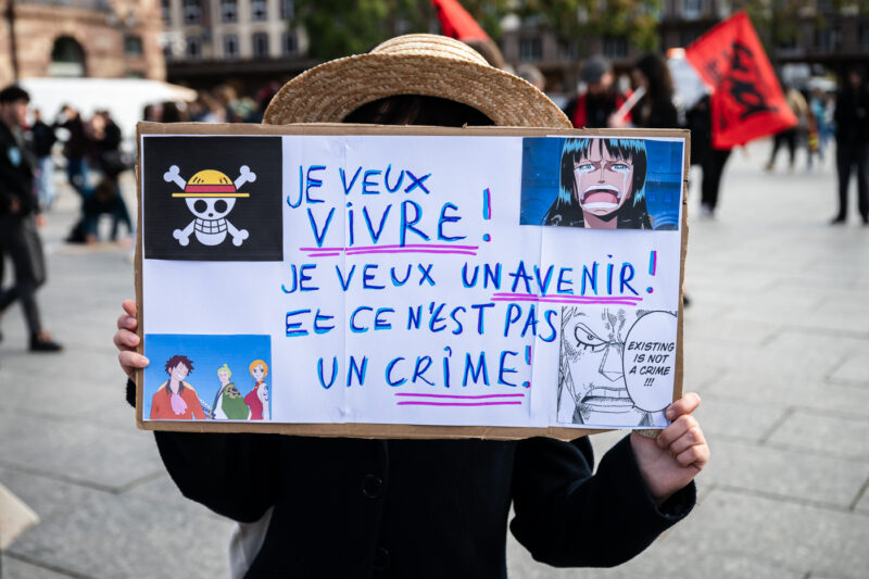 Manifestation jeunesse lycéens étudiants mobilisation