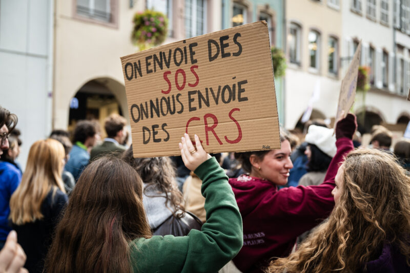 Manifestation jeunesse lycéens étudiants mobilisation