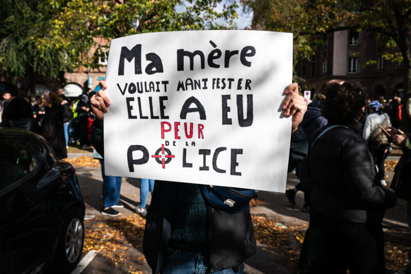 Manifestation lycéens gilets jaunes Jeunesse 24 octobre