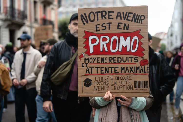 Manifestation lycéens vie chère gilets jaunes Jeunesse 24 octobre