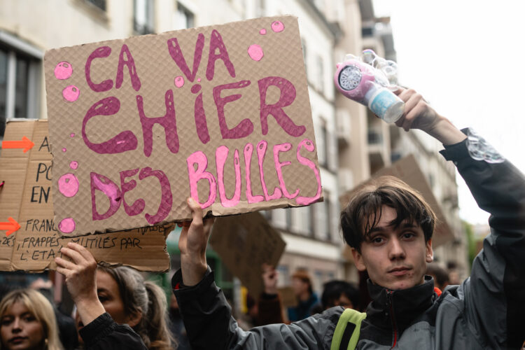 Manifestation lycéens vie chère gilets jaunes Jeunesse 24 octobre