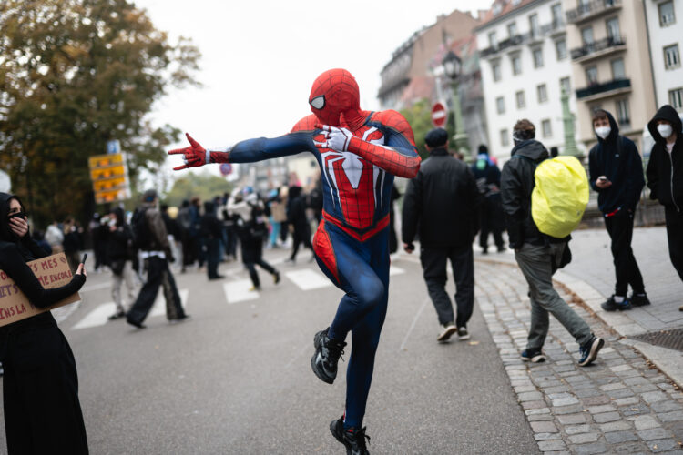 Manifestation lycéens vie chère gilets jaunes Jeunesse 24 octobre
