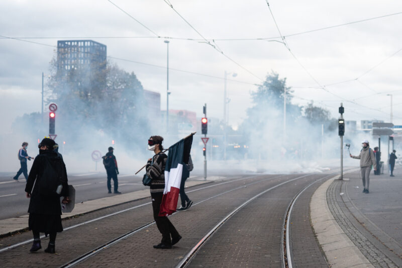 Manifestation lycéens vie chère gilets jaunes Jeunesse 24 octobre