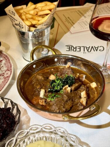 boeuf bourguignon La Cavalerie restaurant français